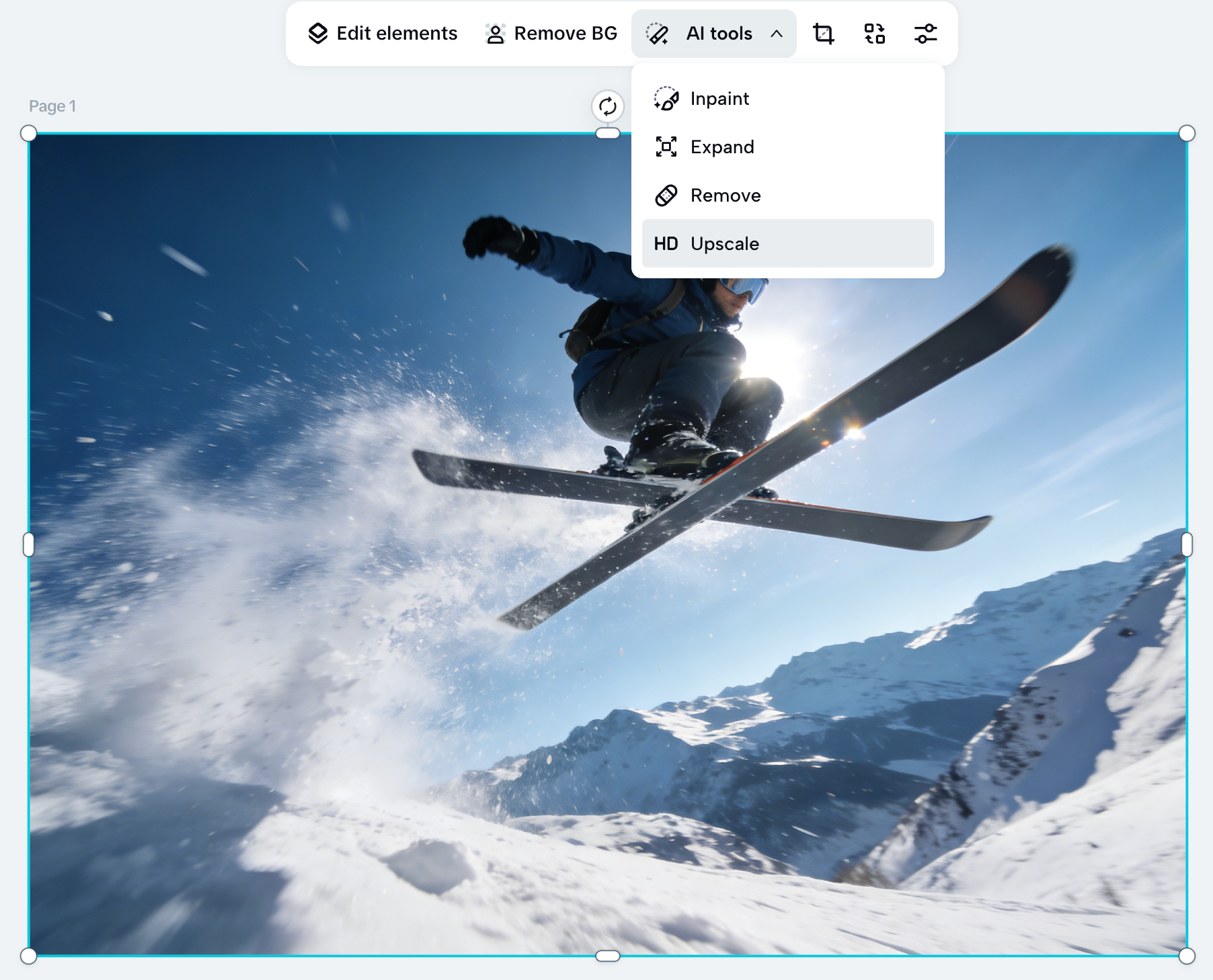 Apply image upscaler