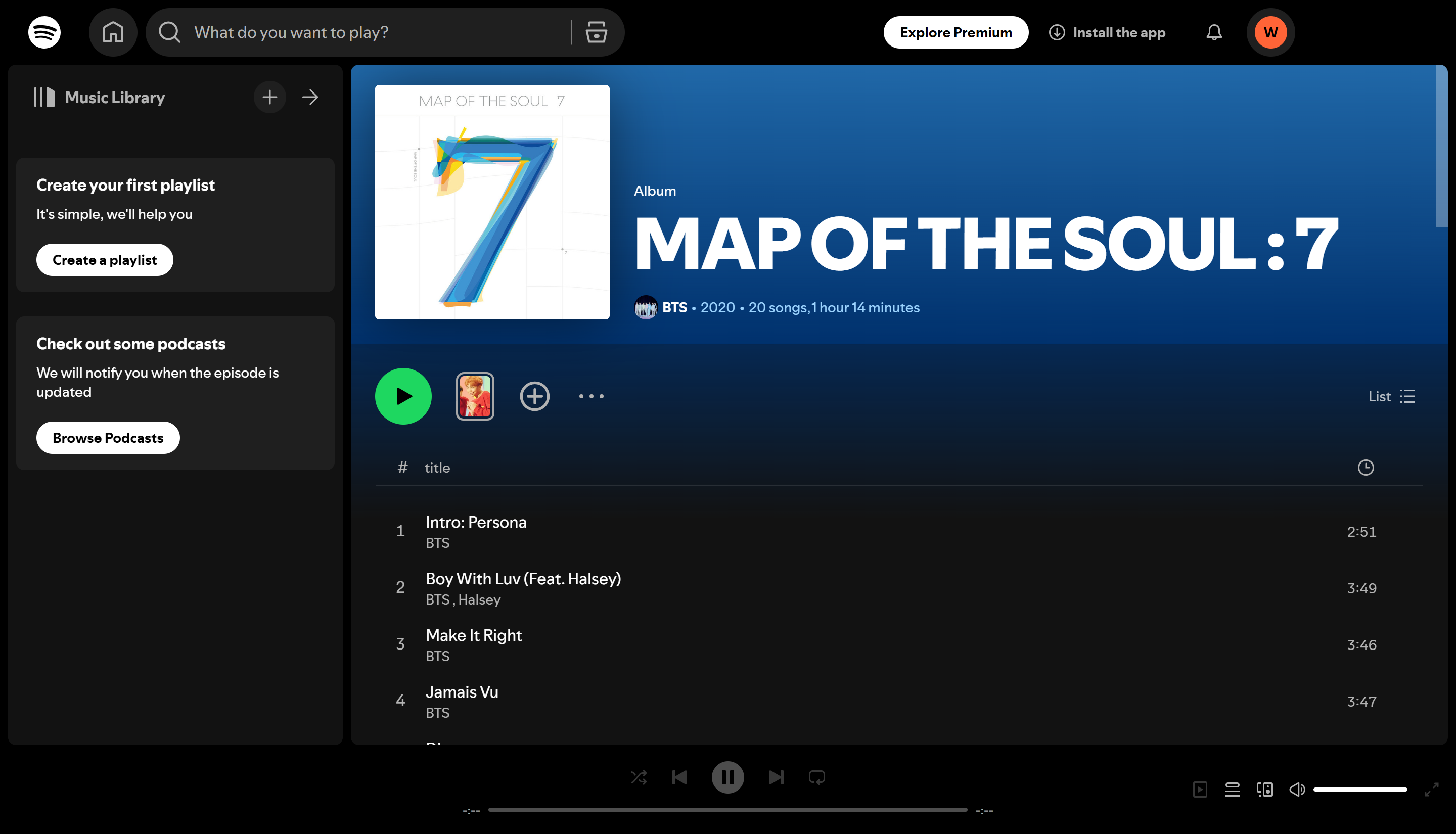 Álbumes icónicos de los 100 artistas más escuchados en Spotify: "MAP OF THE SOUL: 7" - BTS