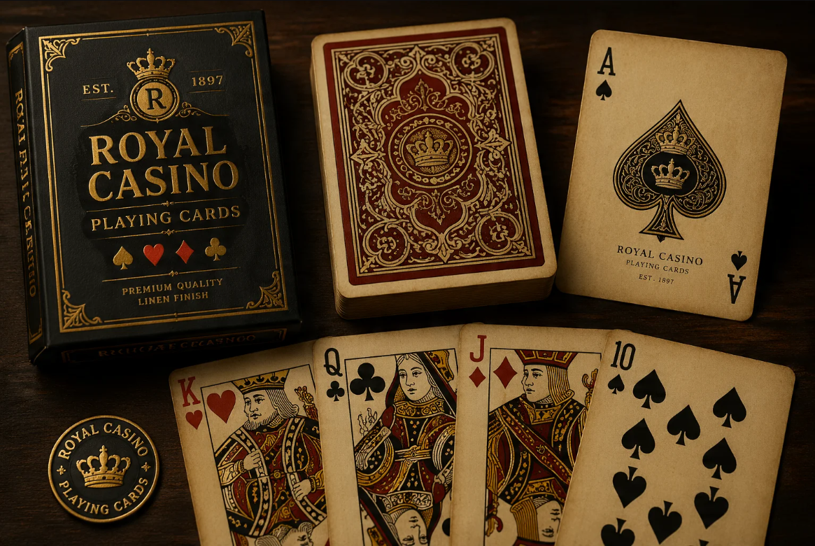 Prompt for a vintage casino-style deck