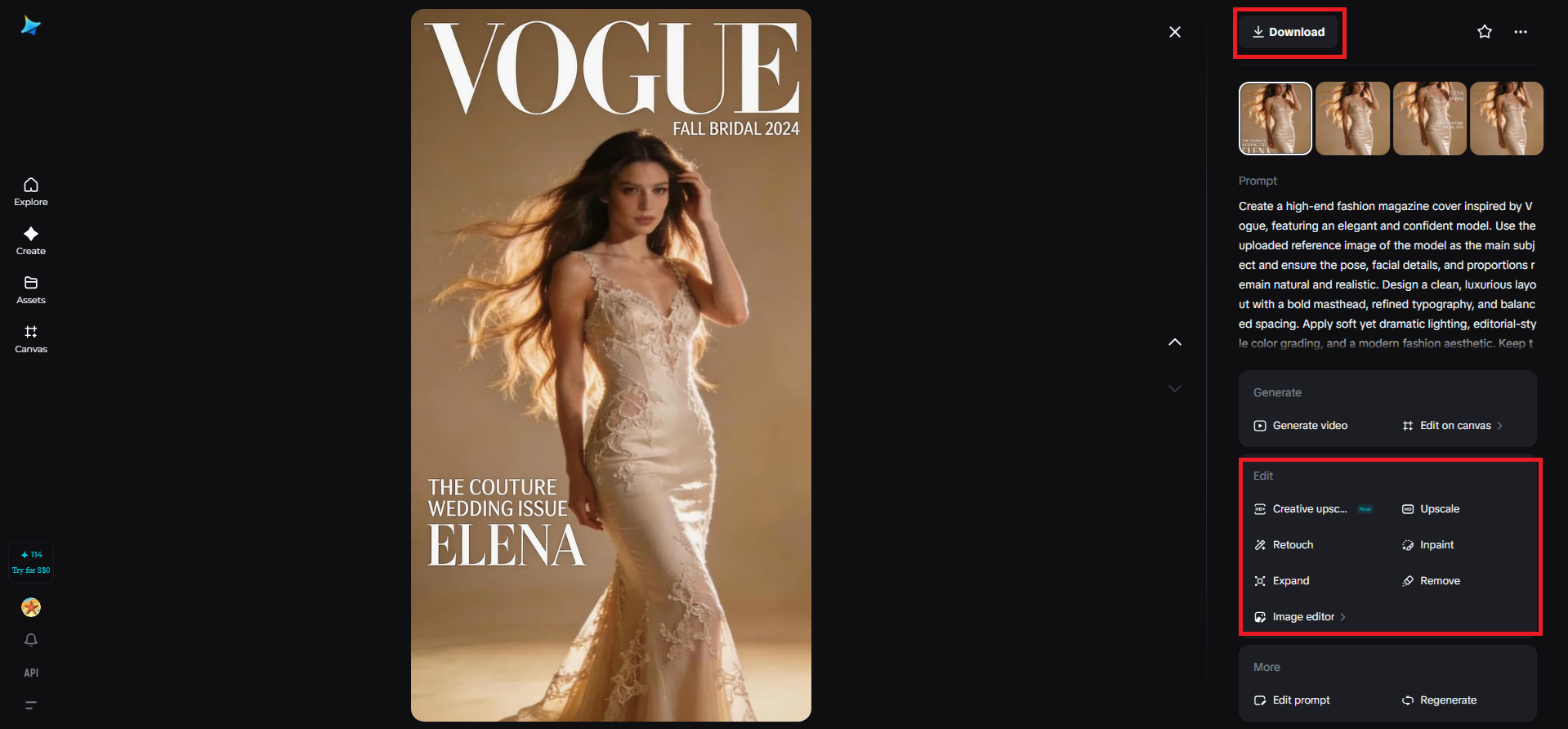 Revisar, refinar y descargar