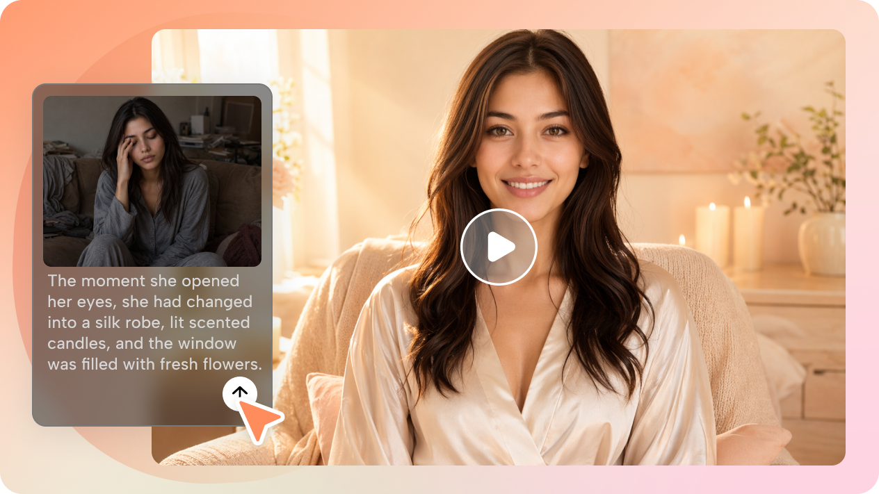 Animate any portrait into a blink transition video