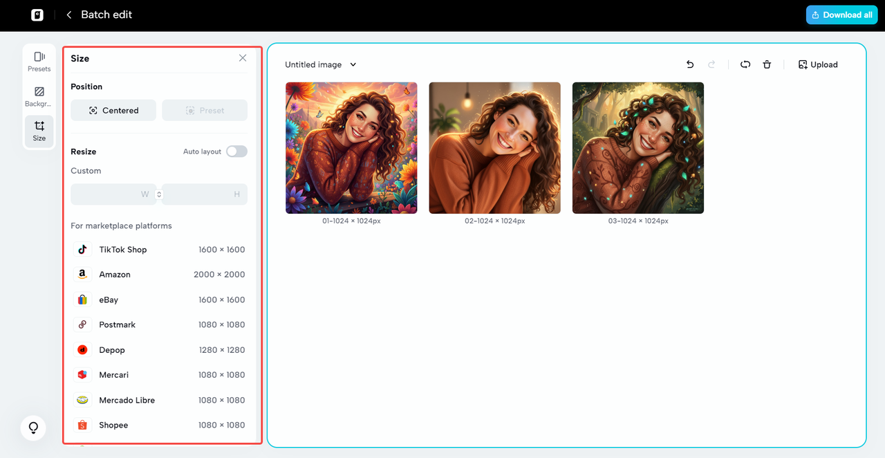 Processo de edição em lote
