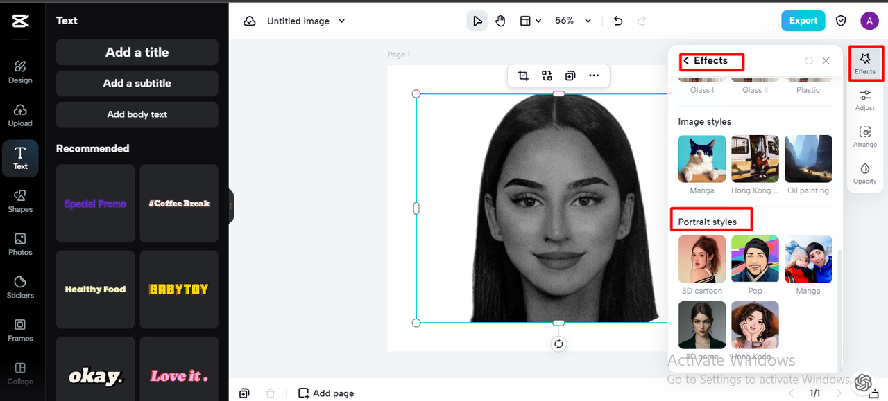 convert portrait to 3d portrait