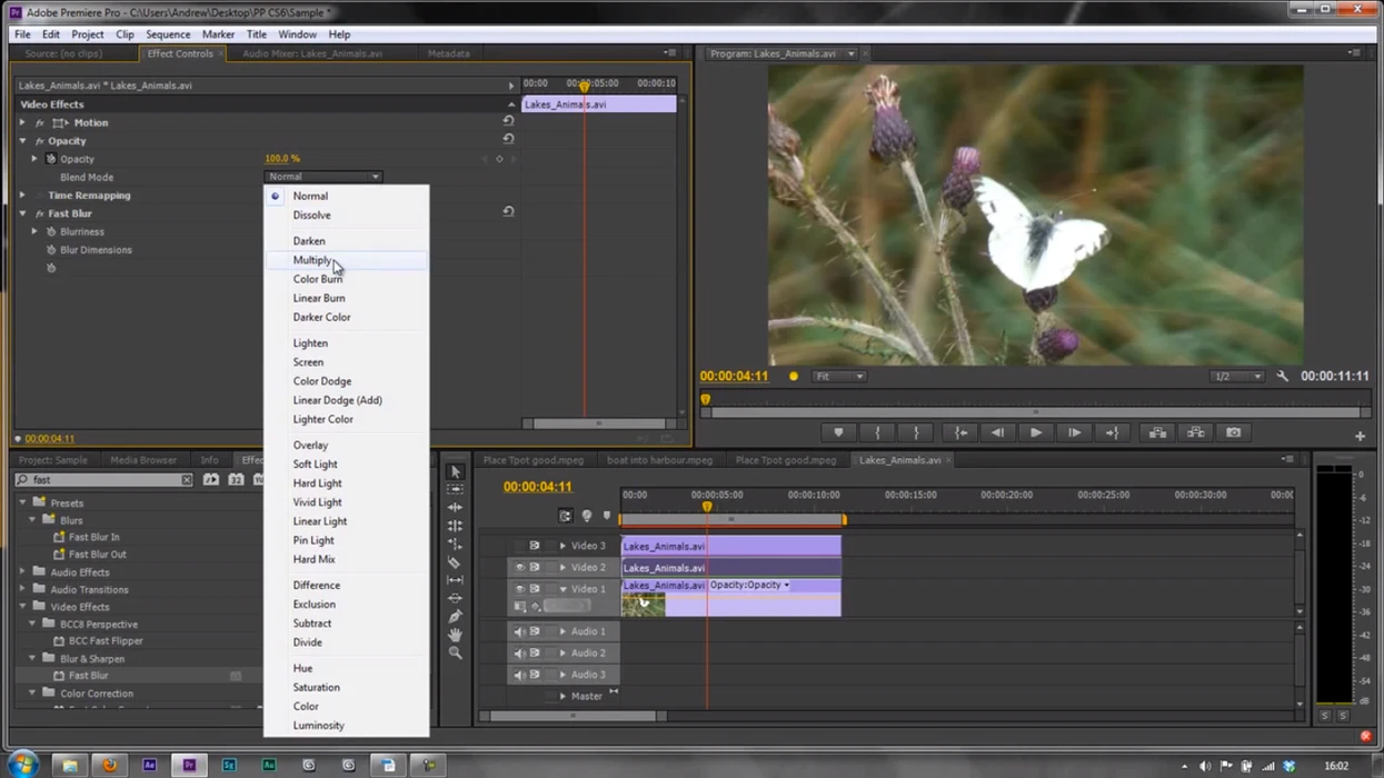 Adding grain in Premiere Pro by using an overlay