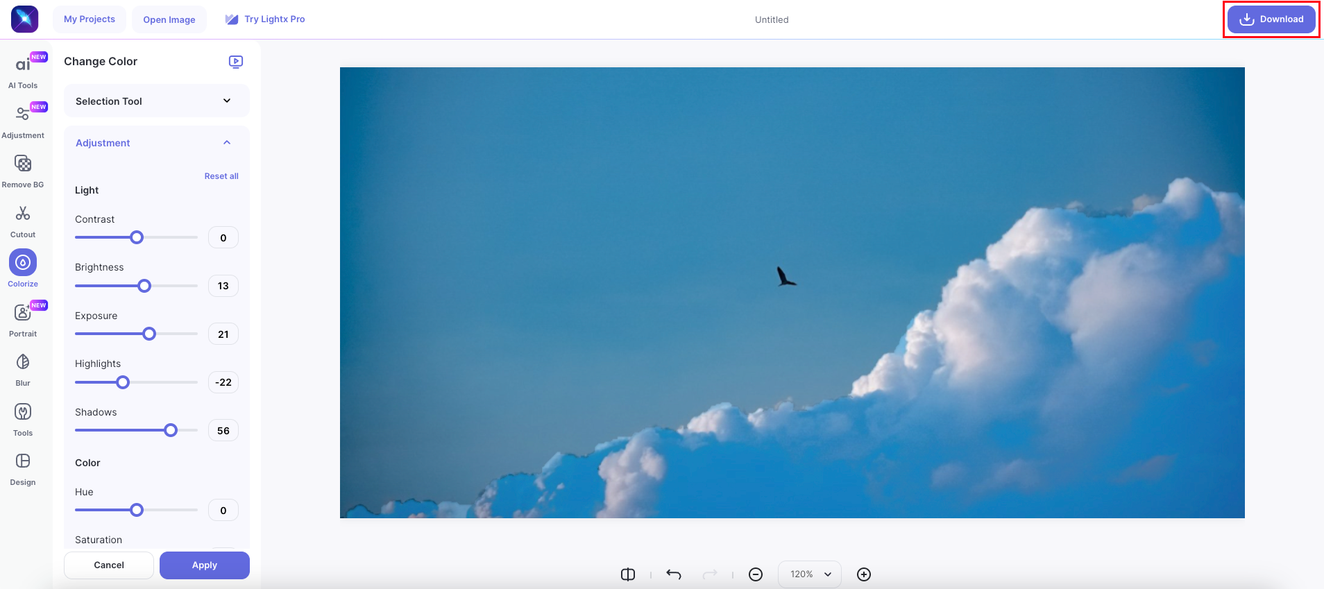 Descărcați imaginea recolorată