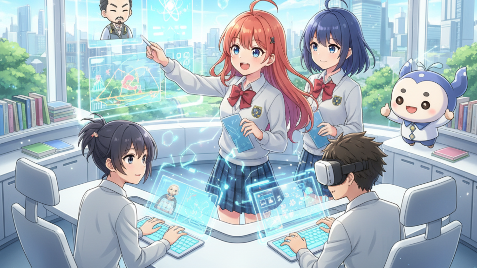 Sora Takenouchi'nin anime tarzında e-öğrenim için AI sesi