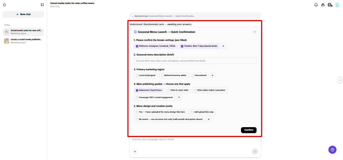 Creating social media calendar