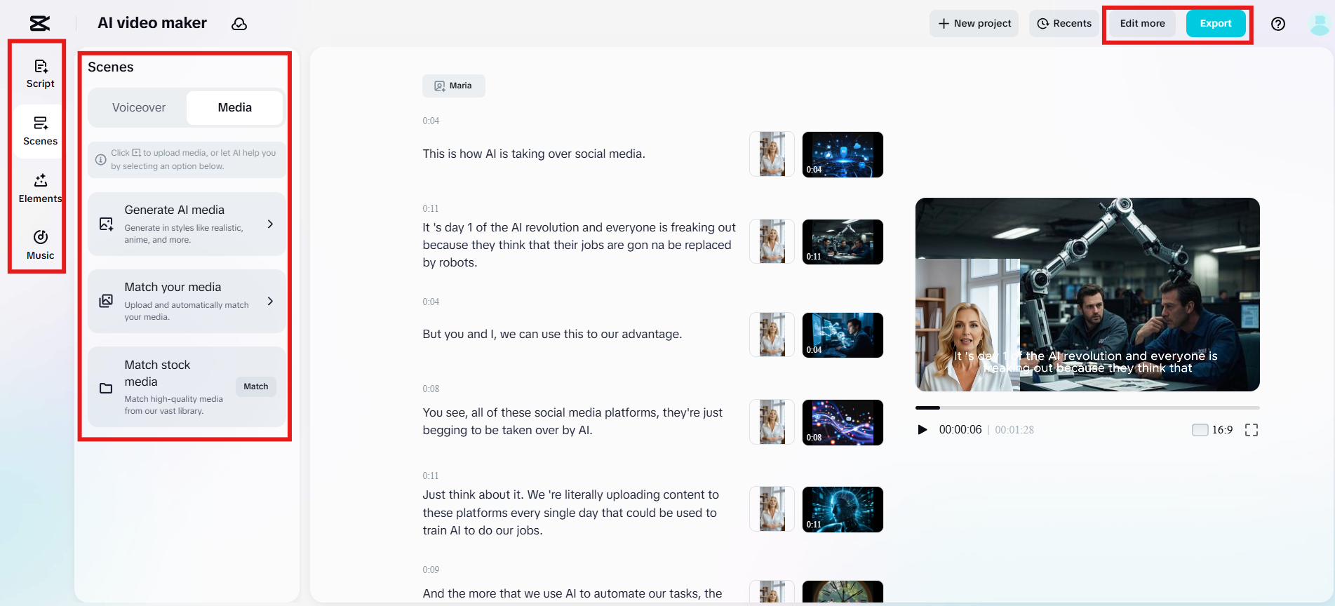 관련 AI 미디어 생성