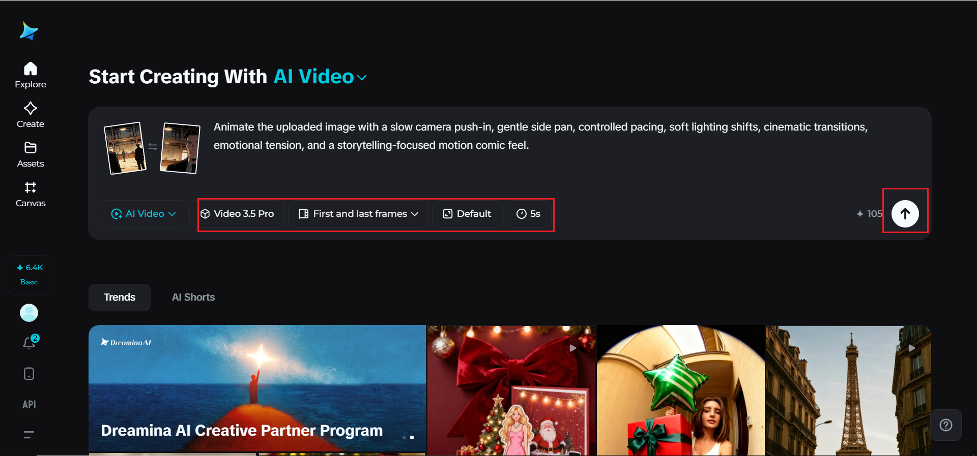 Select the model and generate
