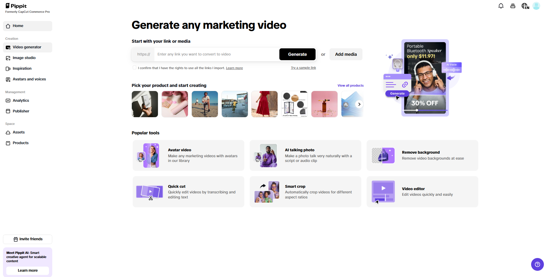 One-click video generation