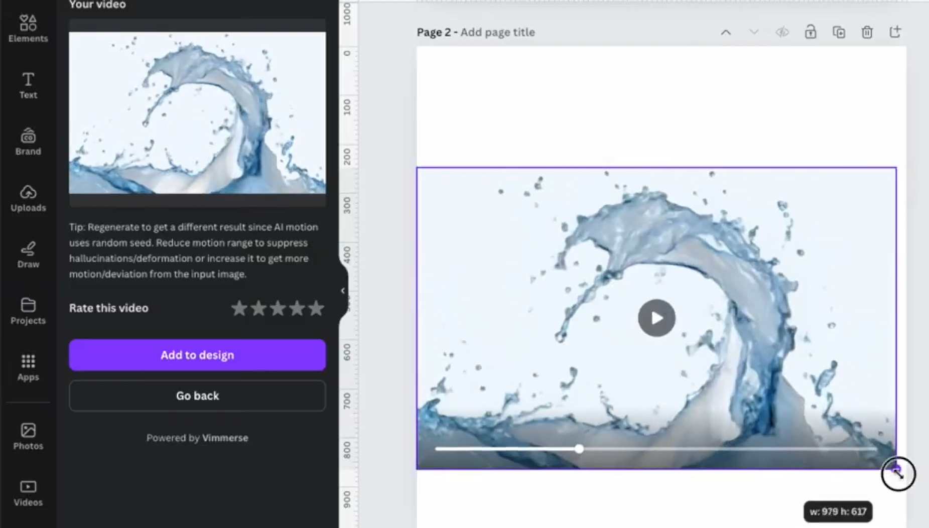 Sinusuri ang video na binuo ng AI mula sa larawan ng Canva hanggang sa tool ng video
