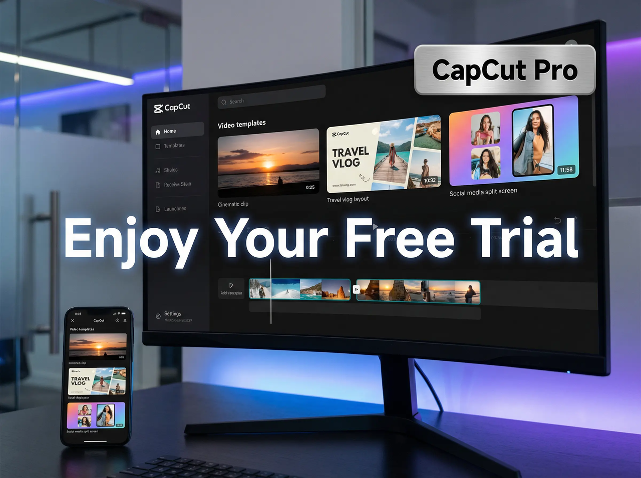 enjoy the CapCut pro free trial