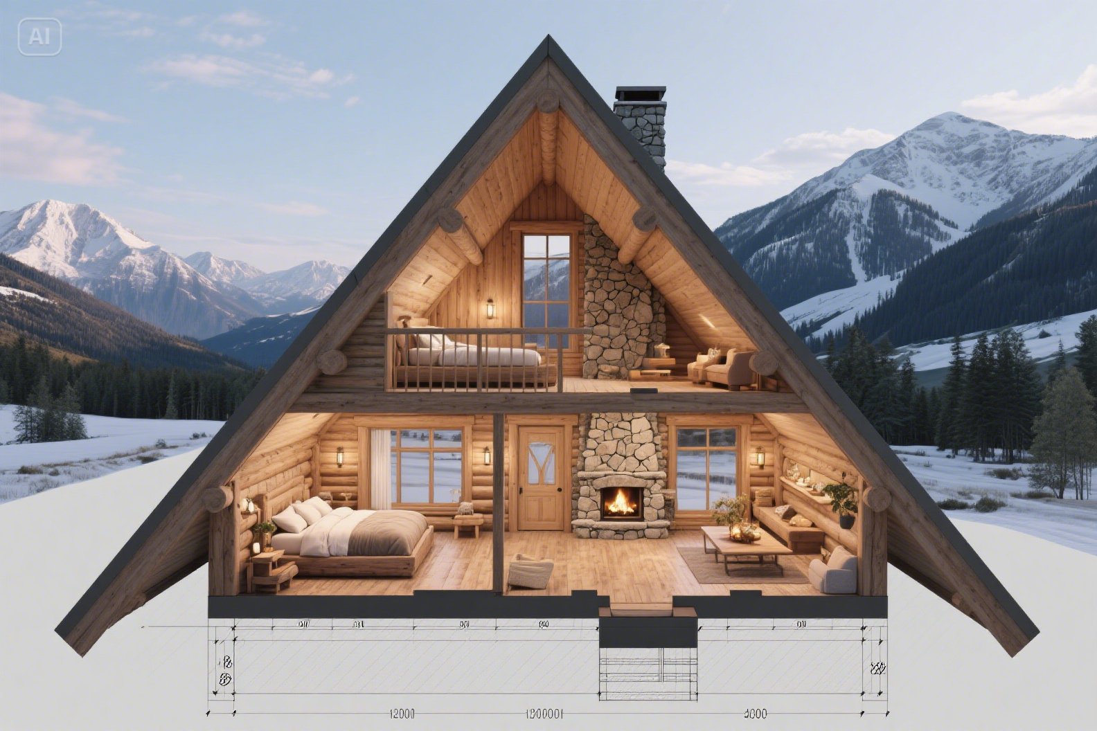 A-frame floor plans