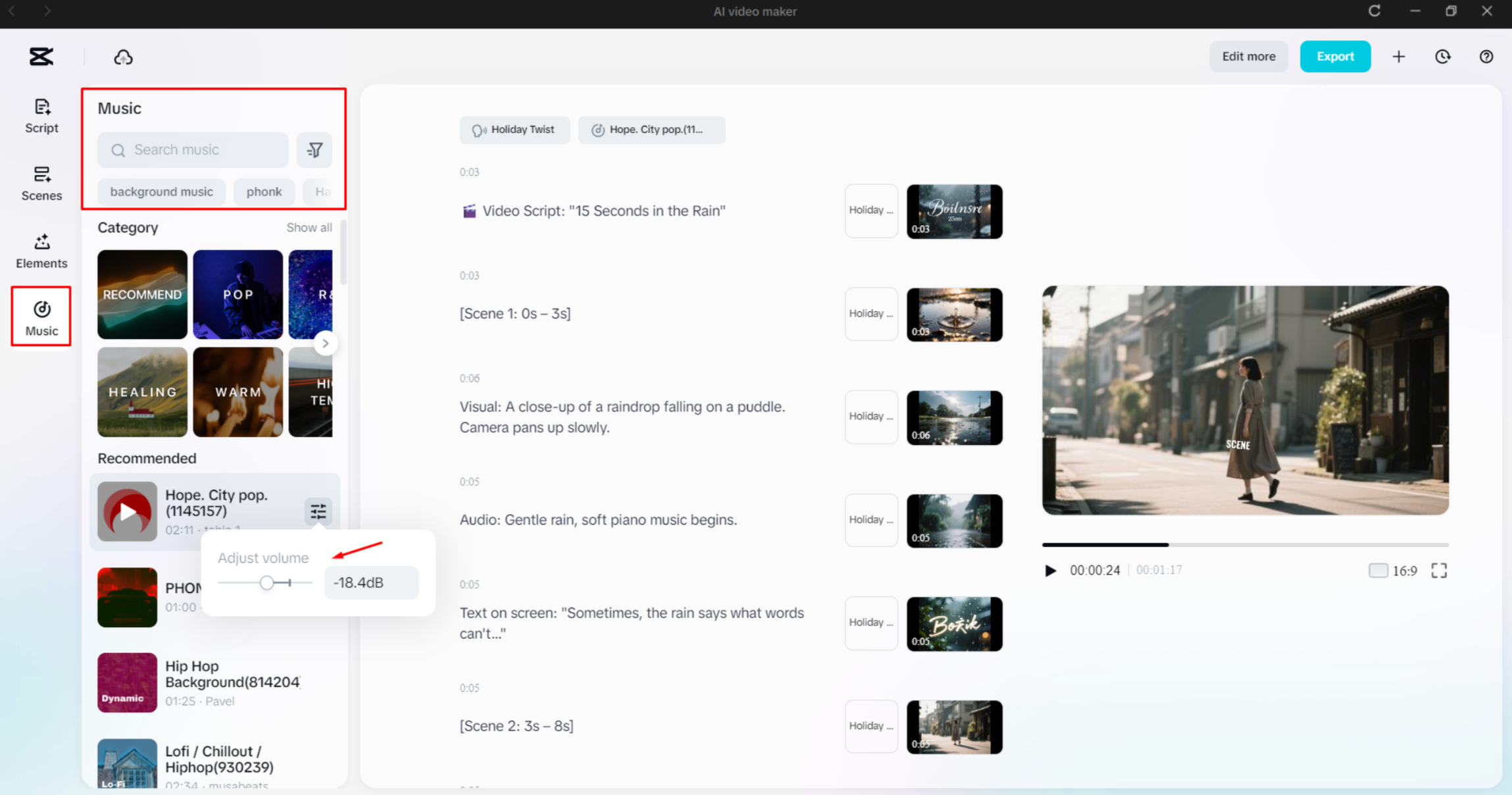 Hinzufügen von Musik zu einem Video mit dem CapCut Desktop-Video-Editor
