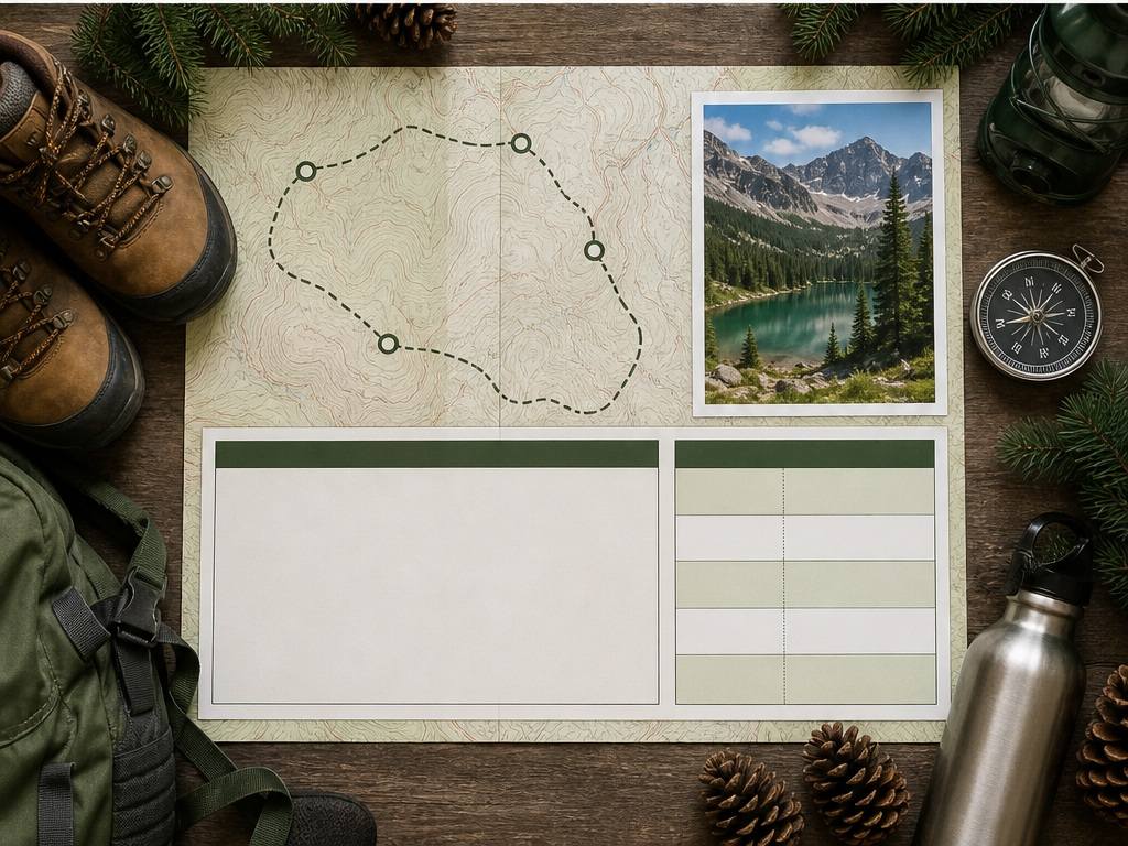 Travel Itinerary Template prompt example 6 - Mountain hiking itinerary