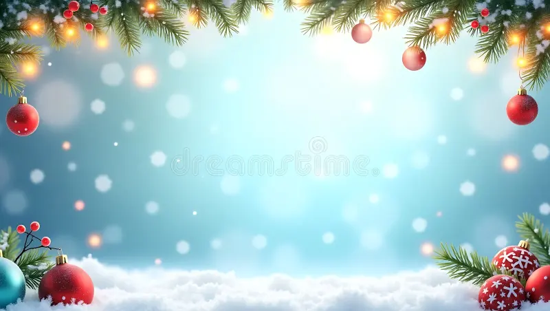 Simple Christmas background with clean shapes and colors