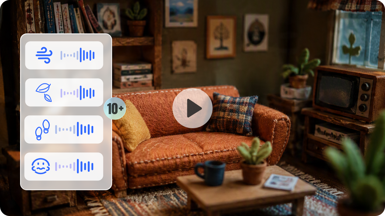 Generate synchronized audio with every clip