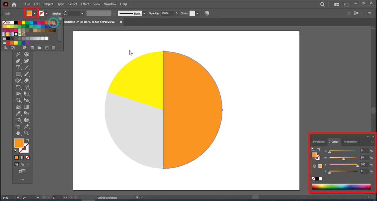 Magdagdag ng kulay sa talahanayan