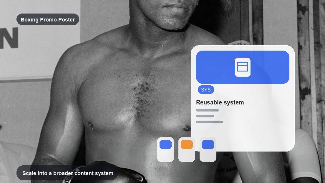 Boxing Promo Poster Maker realistic image for scale into a broader content system