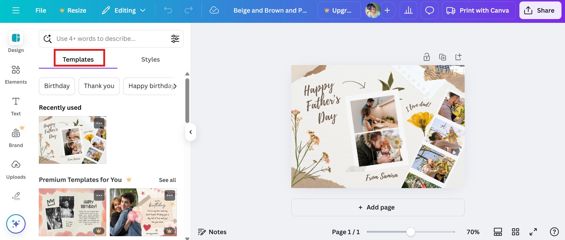 Selezionare un modello