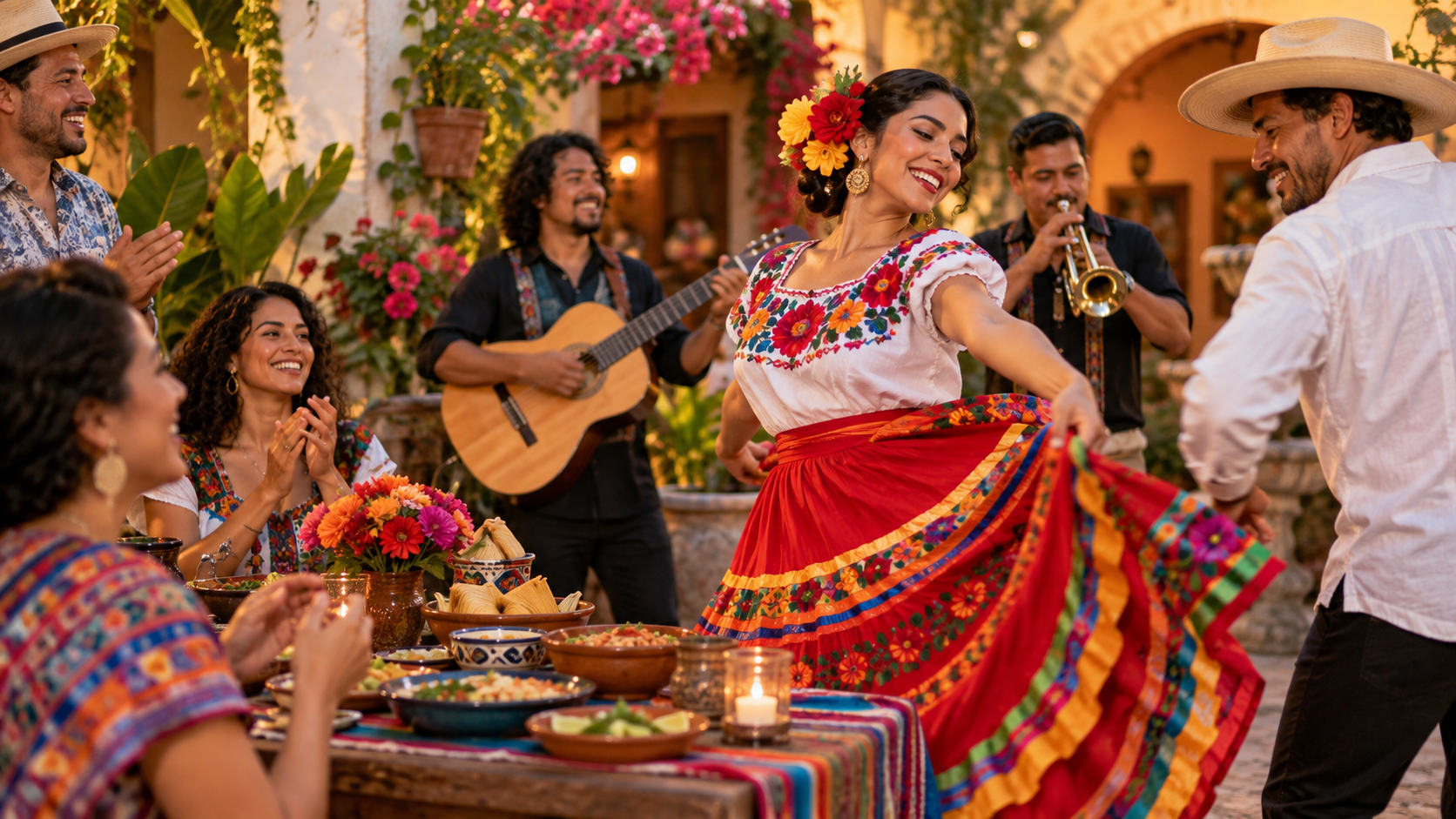 a respectful Hispanic Heritage Month celebration scene reference prompt result
