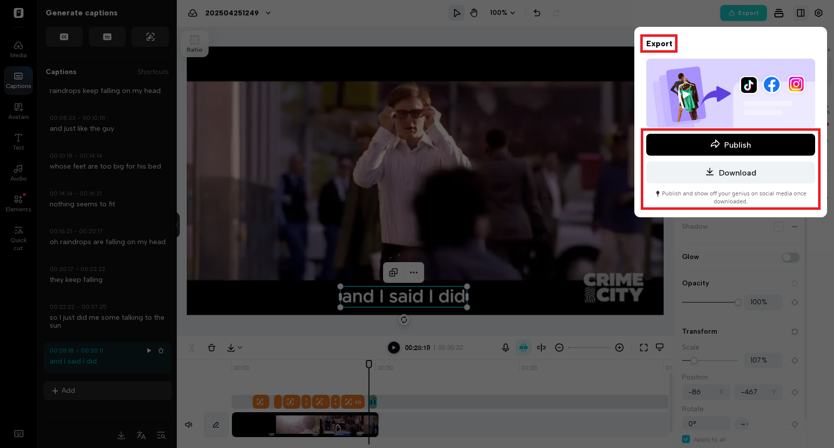 Multiple export options