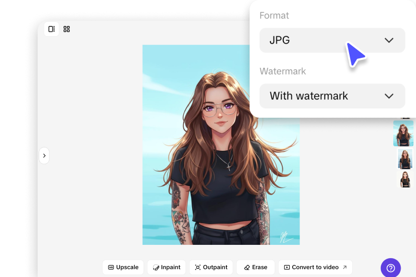 Preview and export