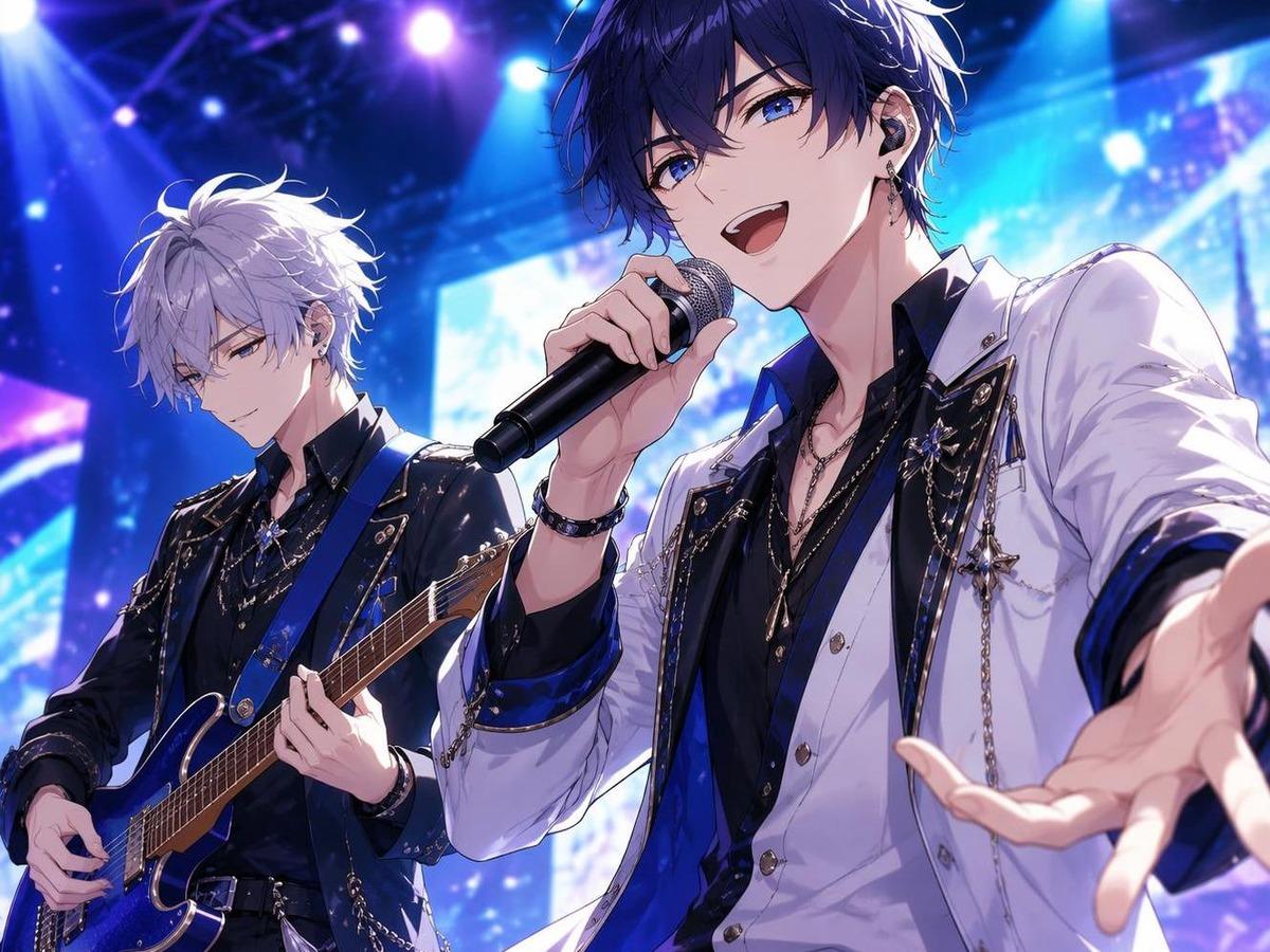 Anime-Charakter singen AI prompt Abdeckung 2 in 4: 3