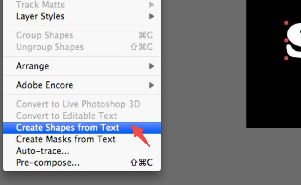 Convert text to shapes