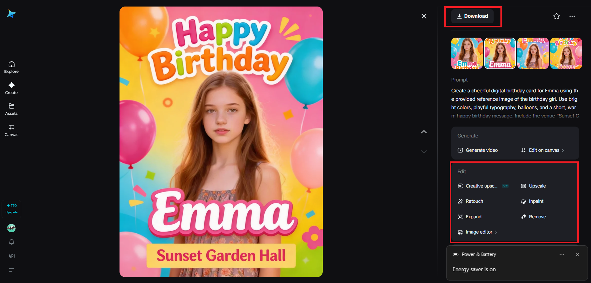 ทบทวน ปรับแต่ง และดาวน์โหลดคำทักทายของคุณ