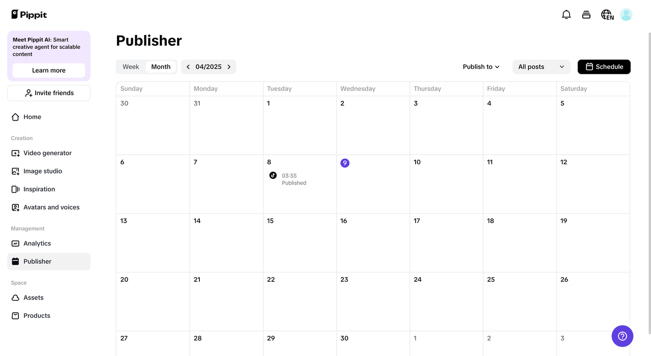 Auto publishing and analytics