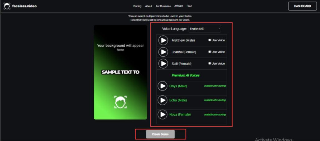 Gerar e baixar vídeo