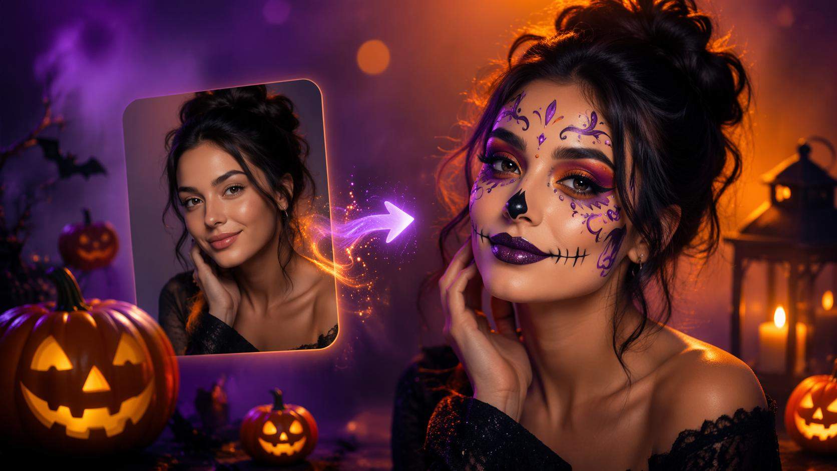 Dreamina Halloween make-up filter hero image