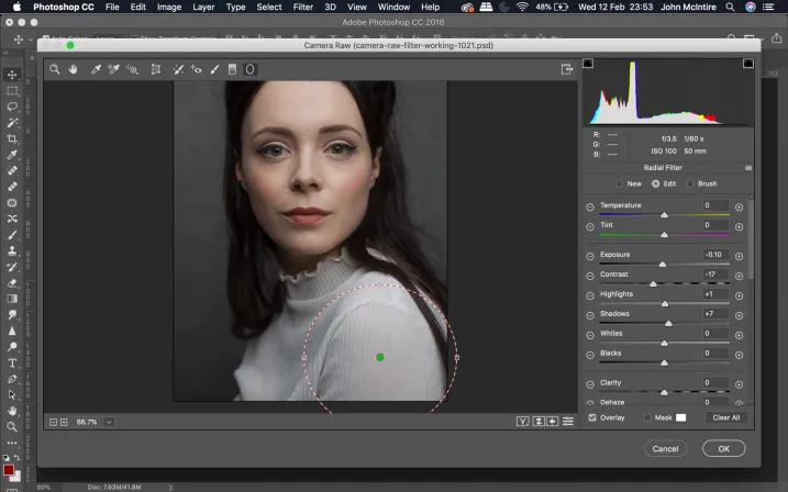 Edit the photo temperature, tint, etc
