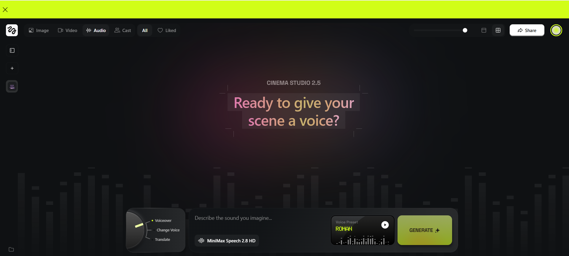 Introducing Higgsfield Audio