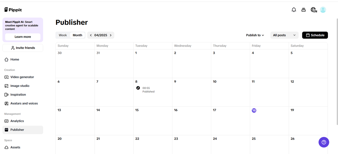 Auto publishing feature