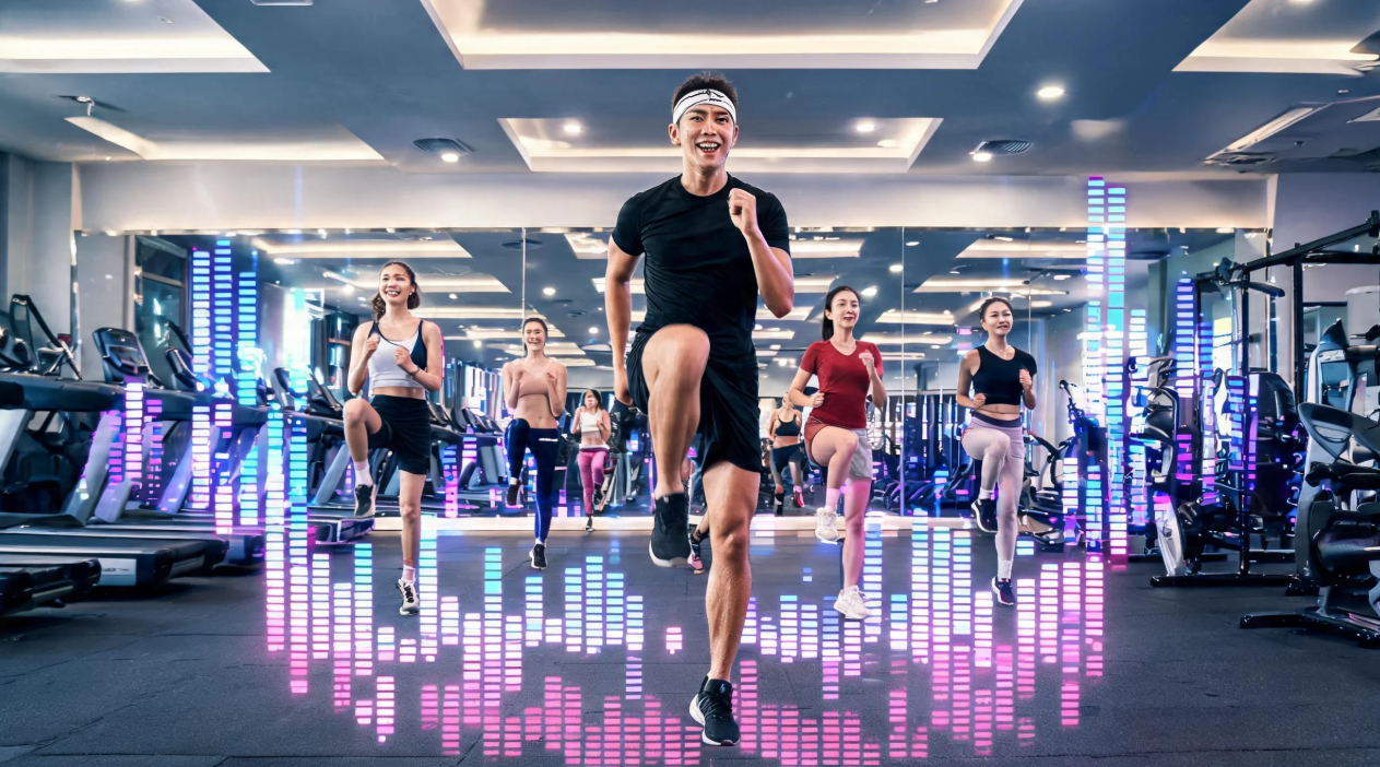 Fitness and workout content video visual