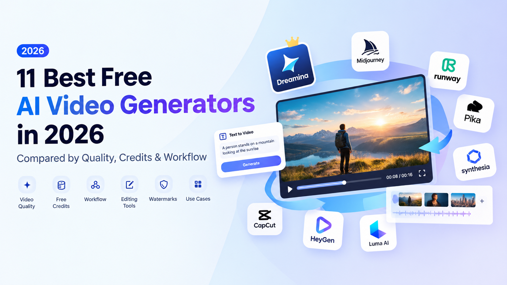 11 Best Free AI Video Generators in 2026: Compared by Quality, Credits & Workflow
