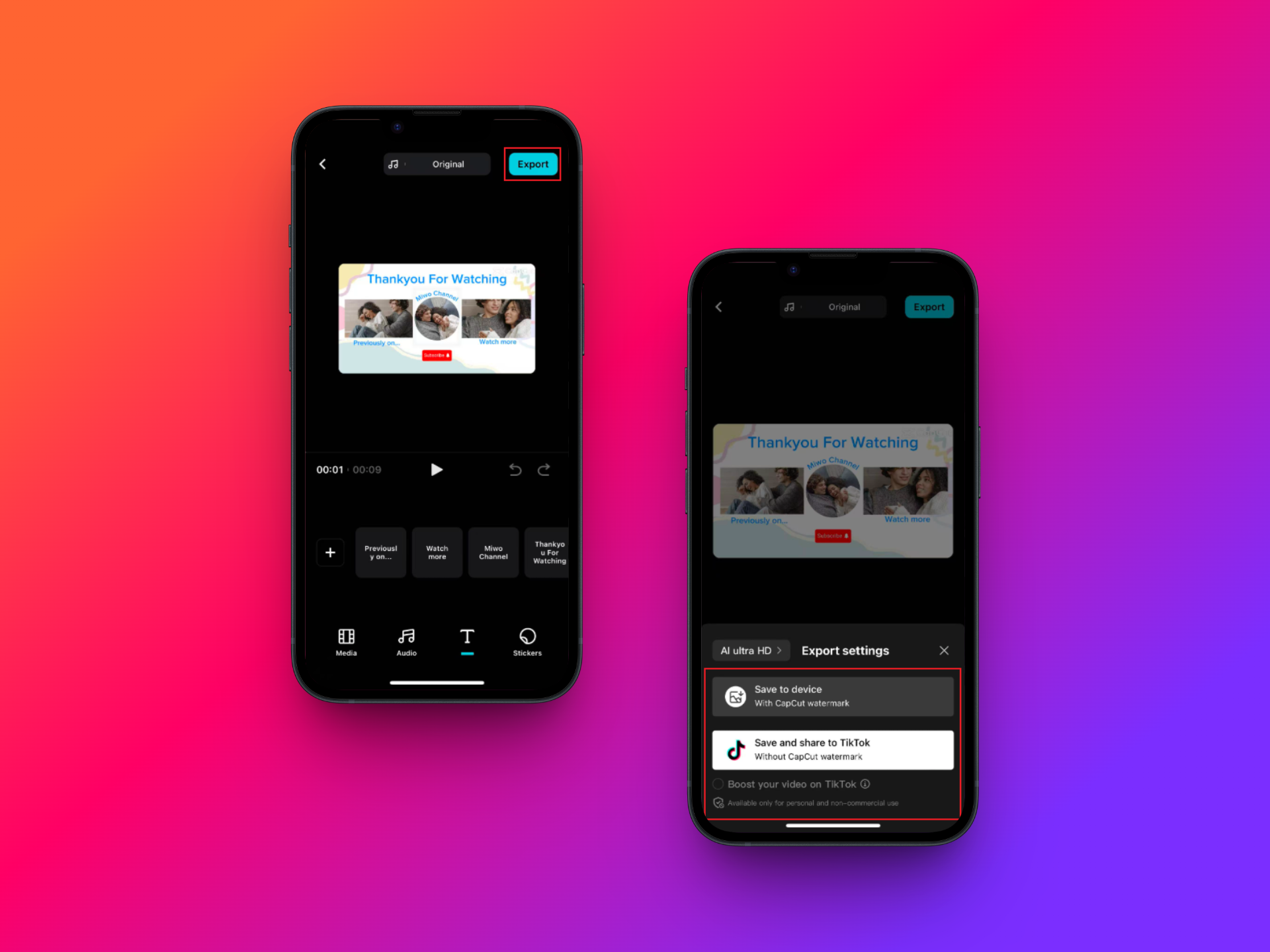Export the precisely crafted YouTube end screen video