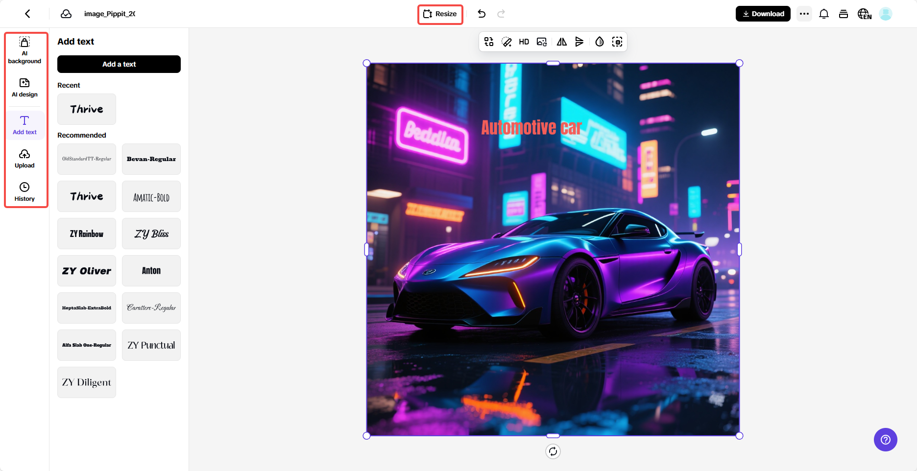 Customize your design