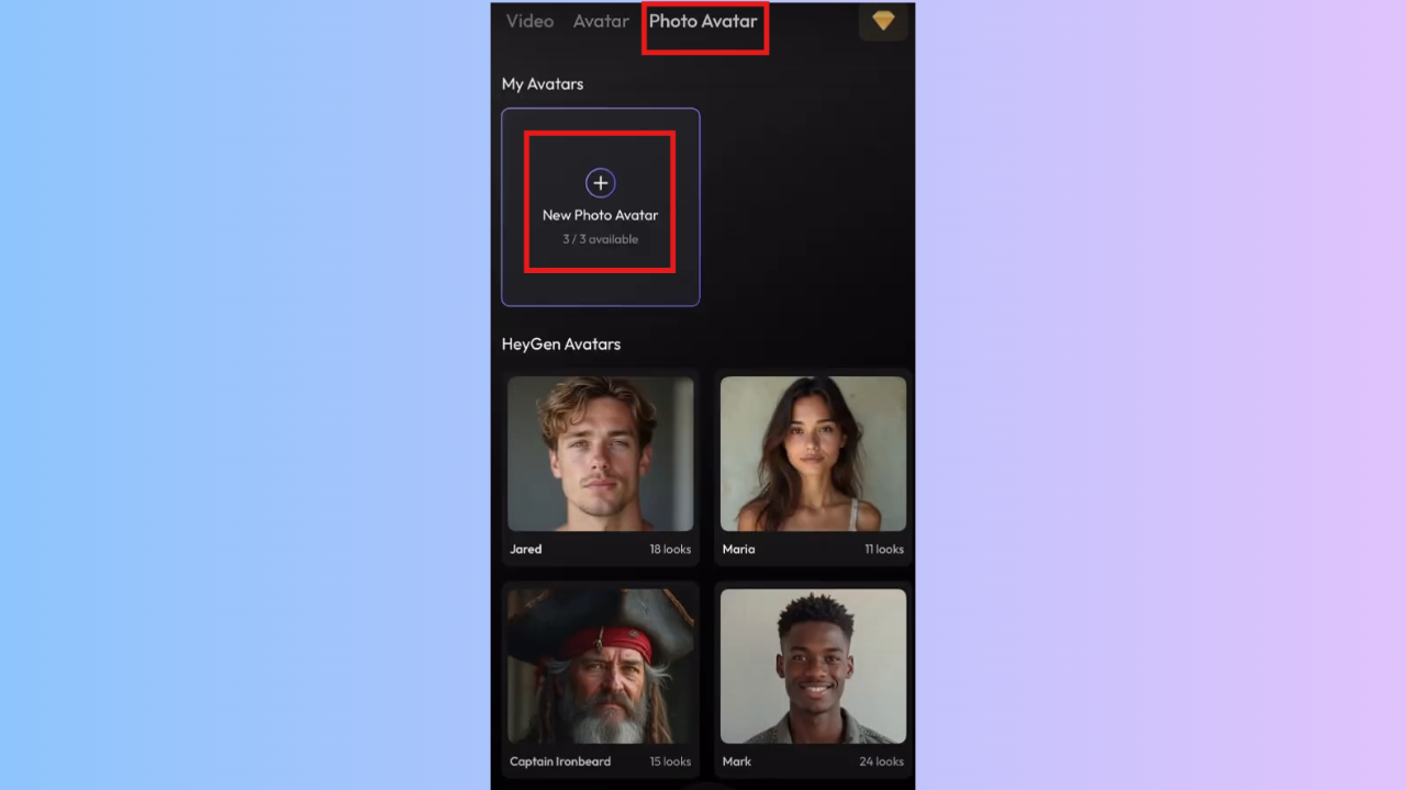 Fotoğraf Avatarına erişin