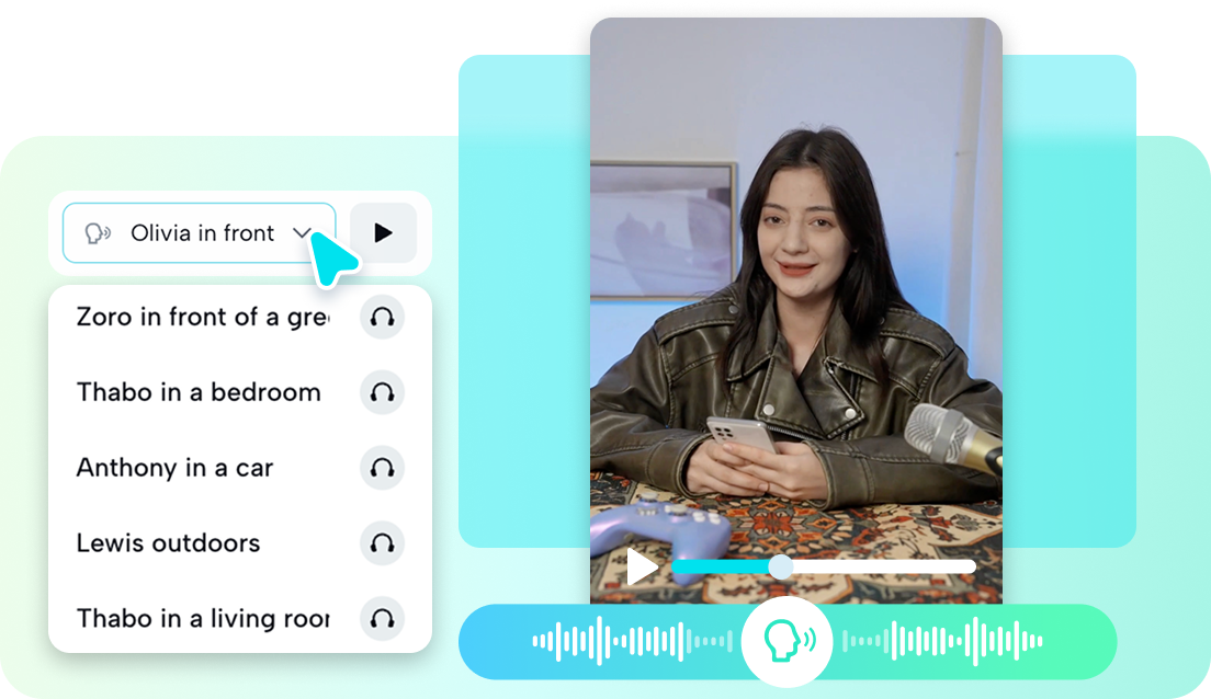 Multiple voiceovers with customized settings