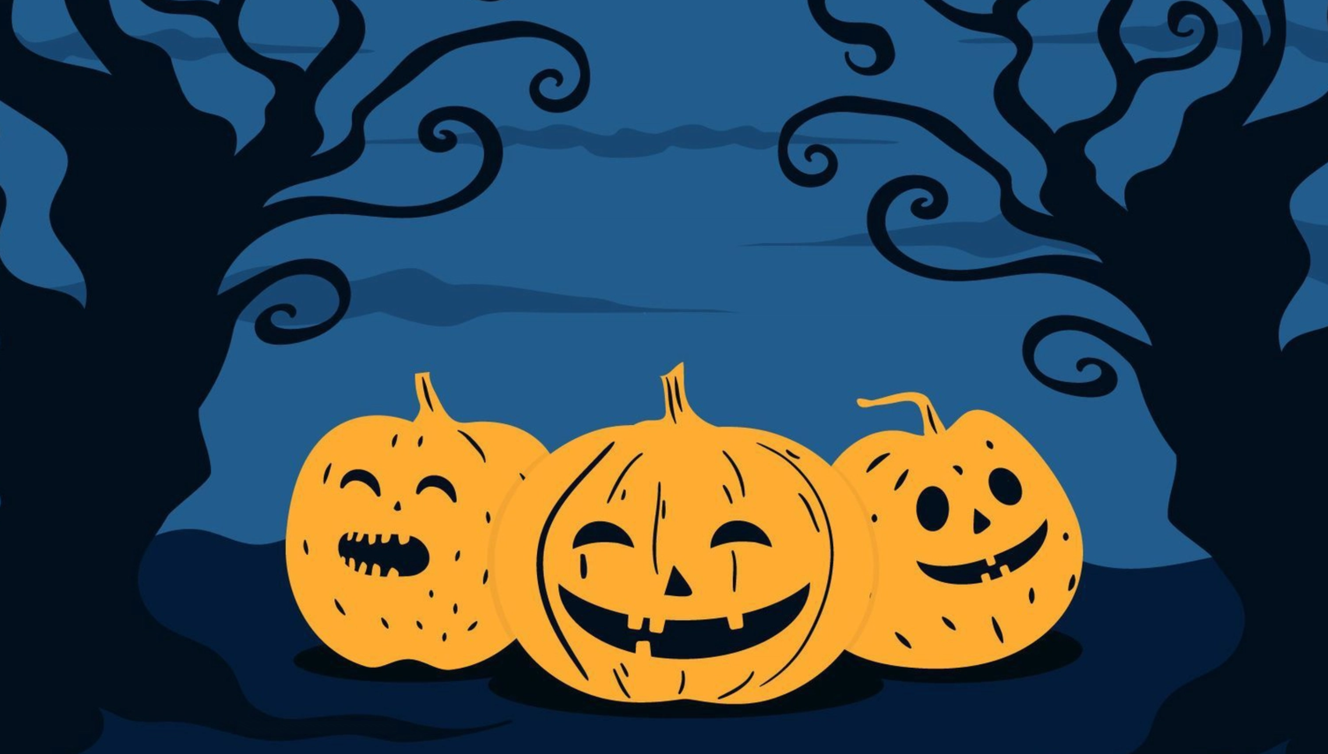 Types of Halloween backgrounds for desktop-Pumpkin-themed designs