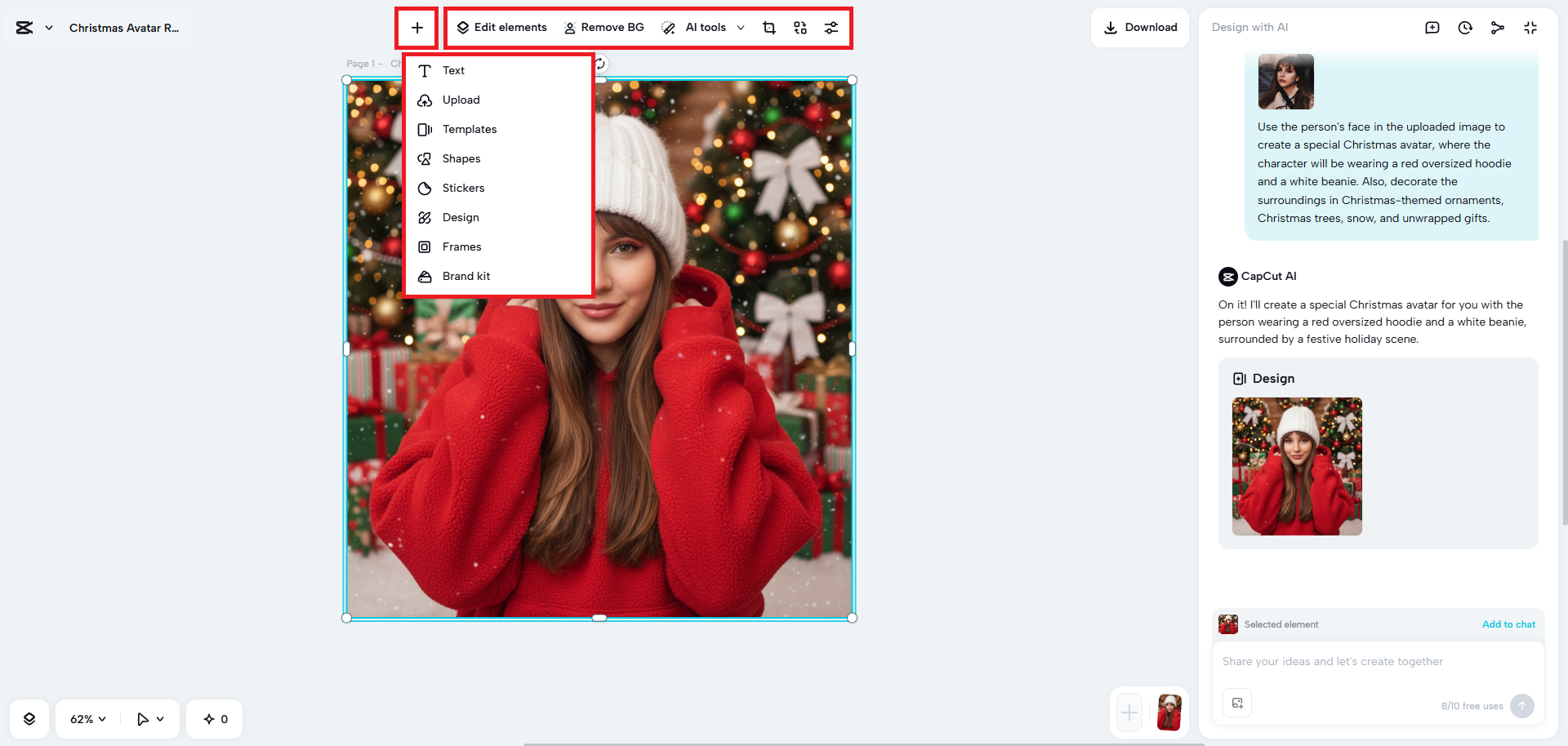Edit your avatar image manually