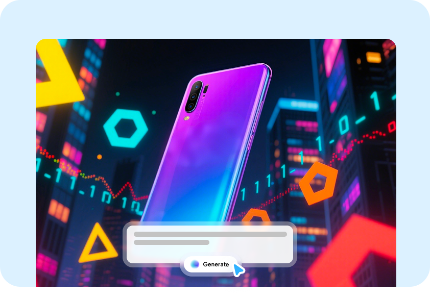 Visual de campanha de marketing feito com o gerador de imagens gratuito IA CapCut