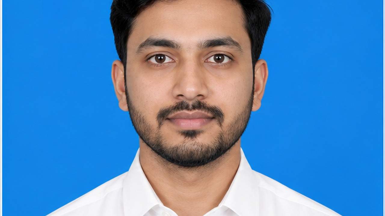 Blue Background Passport Photo prompt result 2