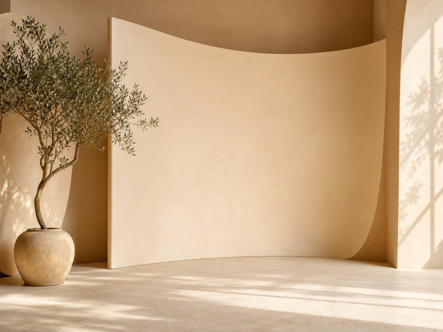 Minimalistisches warmes Studio