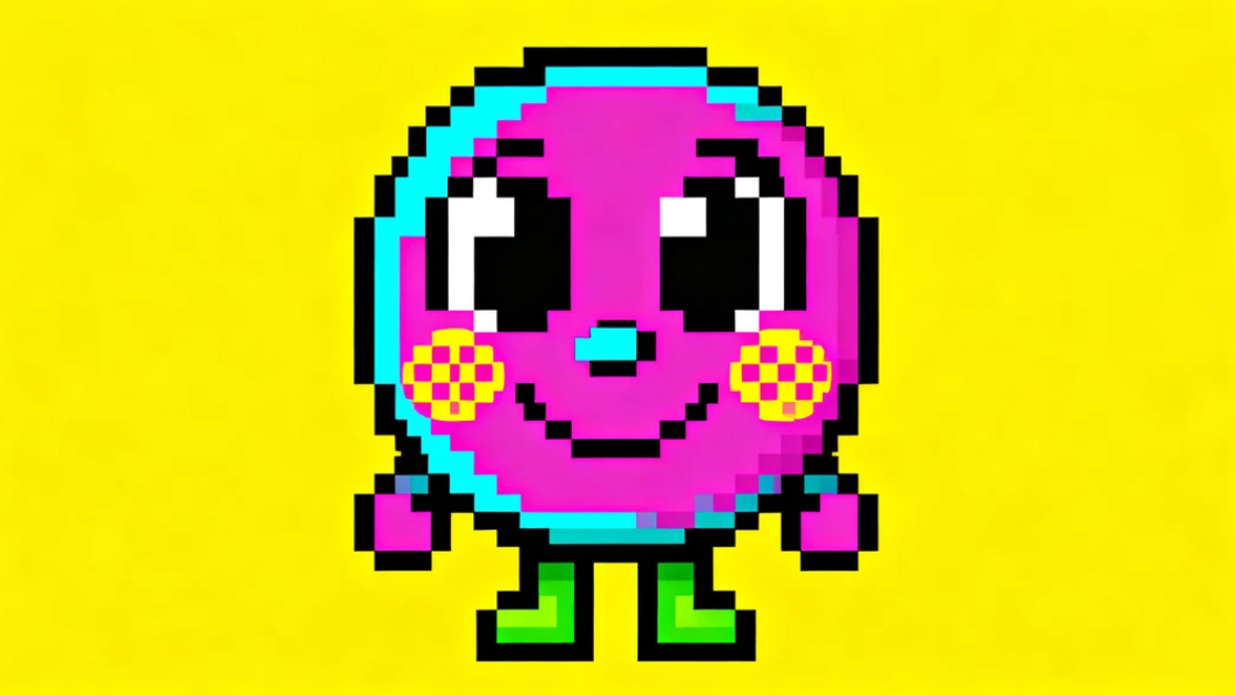 Pixel-style emoji design