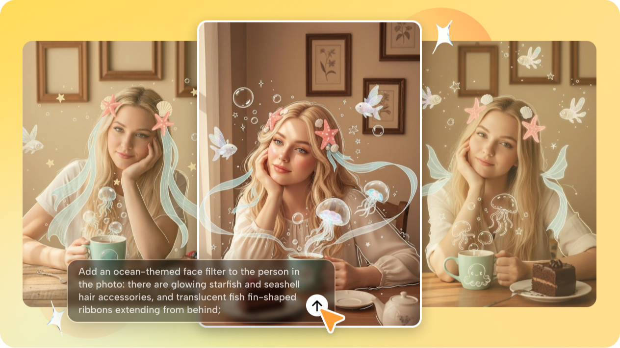  Dreamina AI-powered text-to-image and image-to-image face filter generation
