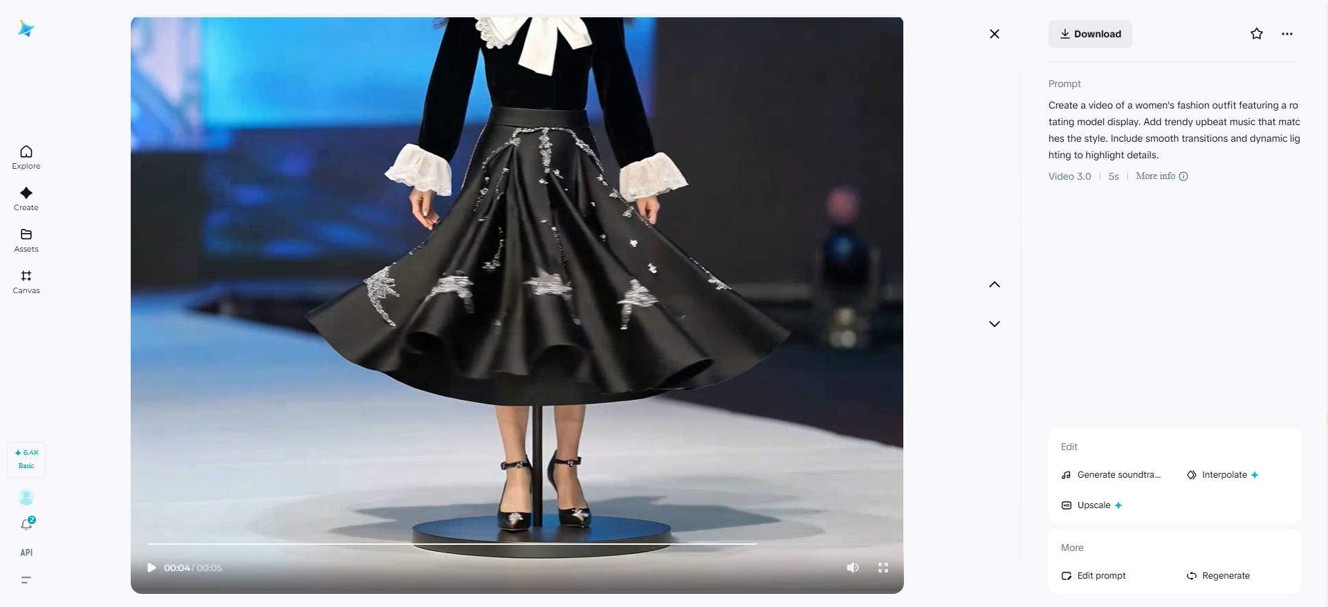 Fashion showcase amplified by trend-matching music